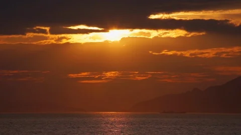 Sunrise over beach Video stock 91435585