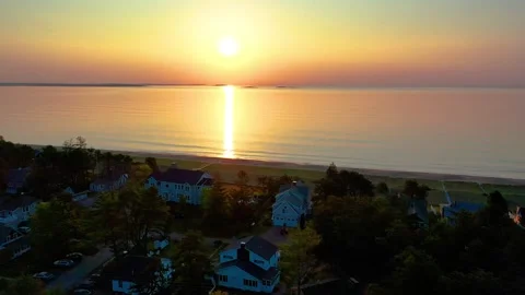 Sunrise over Beach House in Saco Maine w... | Stock Video | Pond5