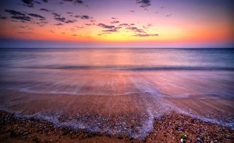 Sunrise over the beach Stock Photos