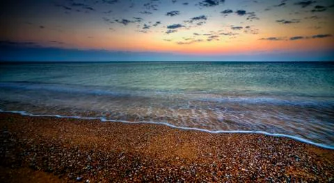 Sunrise over the beach Stock Photos