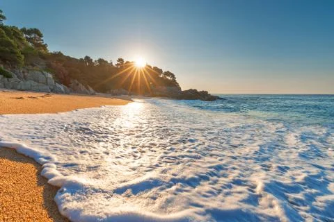 Sunrise over beach Stock-Fotos