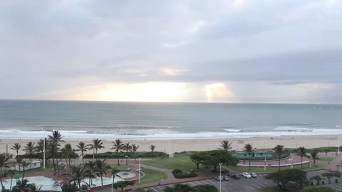 Sunrise over the beach timelapse Stock Footage 154236800