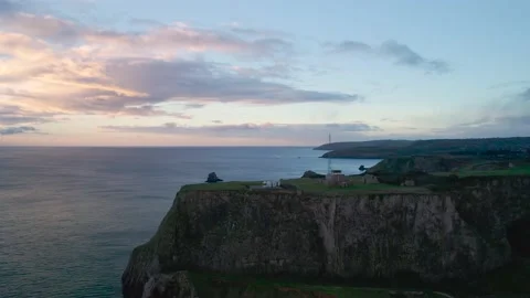 Sunrise over BERRY HEAD LIGHTHOUSE, Berry Head, Brixham, Devon, England Stock Footage 166487637