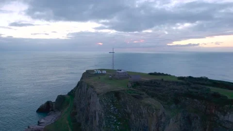 Sunrise over BERRY HEAD LIGHTHOUSE, Berry Head, Brixham, Devon, England Stock-Footage 166540461