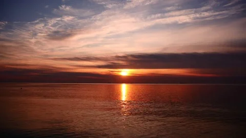 Sunrise Over Black Sea Timelapse Stock Footage