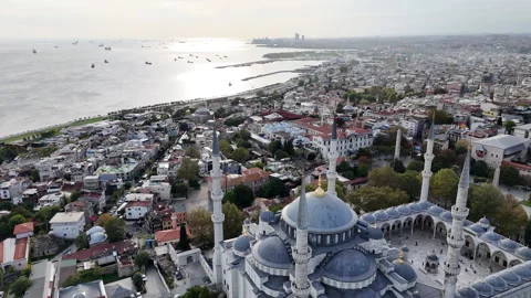 Sunrise over Blue Mosque Stock Footage 253658264
