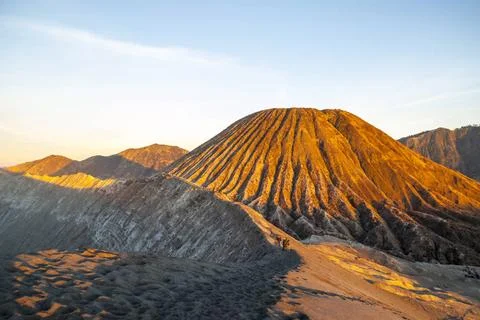 Sunrise over Bromo mountain, Java, Indonesia Sunrise over Bromo volcano an... Stock Photos