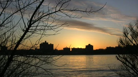 Sunrise over the Bronx Stock Footage 692106
