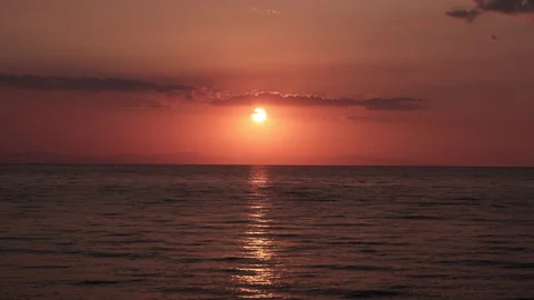 Sunrise Over Calm Ocean Stock Footage 200972327