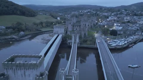Sunrise over Castle Stock Footage 289835794