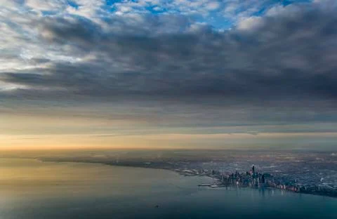 Sunrise over Chicago 写真素材