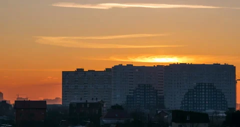 Sunrise over the city Stock Footage 102215410