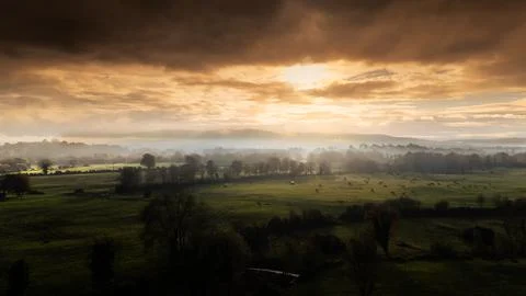 Sunrise over Clare Stock Photos