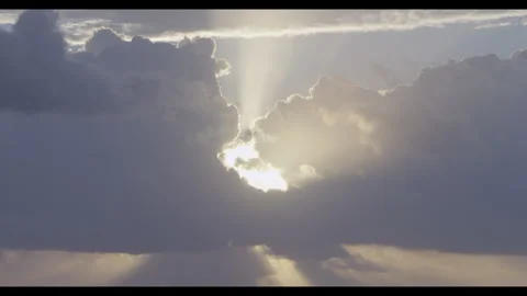 Sunrise Over Clouds in Cancun, Mexico. Caribbean Sea Stock Footage 231798219