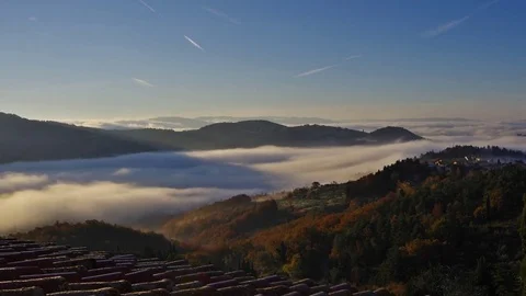 Sunrise over clouds Stock Footage 71774656