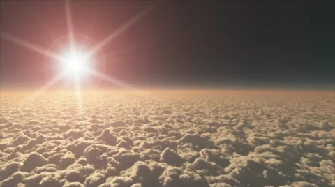 Sunrise over clouds HD Stock Footage 11134269