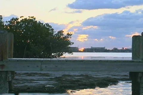 Sunrise over Cocoa Beach - 2 Stock Footage 445752