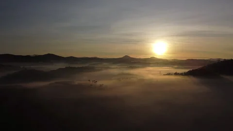 Sunrise over Dalat Stock Footage 132438252