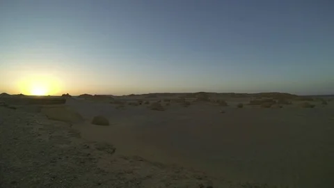 Sunrise over a desert Stock-Footage 73704240