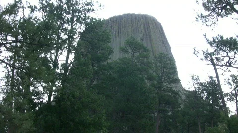 Sunrise over Devils Tower Stock Footage 502710