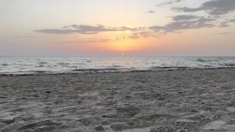 Sunrise Over Djerba Beach Stock-Footage 342786368