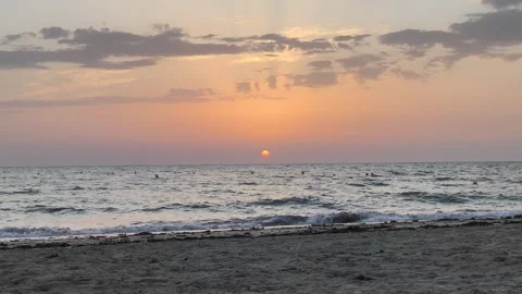 Sunrise Over Djerba Beach Video stock 342786381