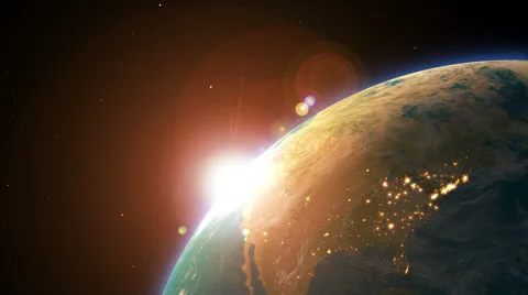 Sunrise over the earth Stock Footage 43447539