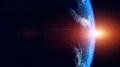 Sunrise Over The Earth. Globe with City Lights. View Of Planet Earth From Space. 4k or 4k+ Resolution