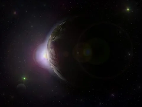 Sunrise over the earth Stock Illustration