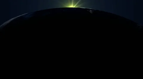 Sunrise over the earth from space 库存影片 57839441