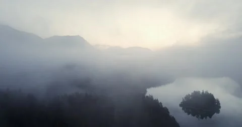 Sunrise over the Eibsee Stock Footage 164957742