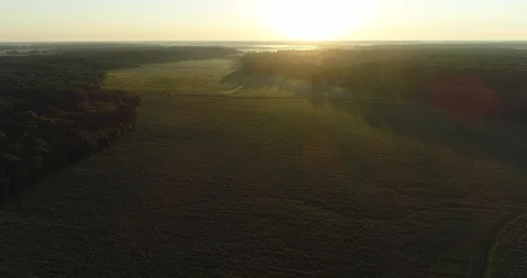 Sunrise over a farm 動画素材 94960504