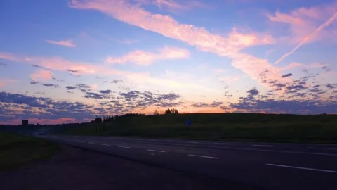 Sunrise over the field Stock Footage 276343648