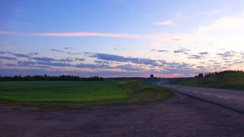 Sunrise over the field Stock Footage 276343660