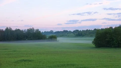 Sunrise over the field Stock Footage 276343687