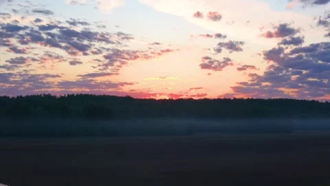 Sunrise over the field Stock Footage 276343693