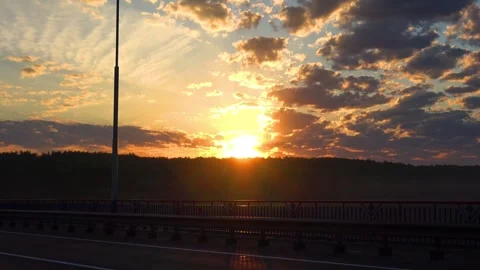 Sunrise over the field Stock Footage 276343845