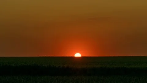 Sunrise over field time lapse Video stock 120286531