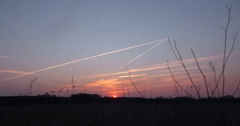Sunrise over a Field Timelapse Stock Footage 141160658