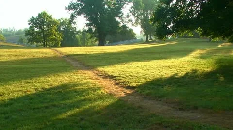Sunrise over fields Stock Footage 11401227
