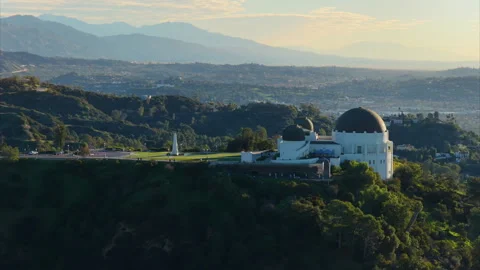 Sunrise Over Griffith Observatory in Los Angeles Video stock 342681305