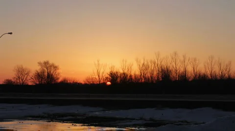 Sunrise Over Highway Timelapse Video stock 1183447