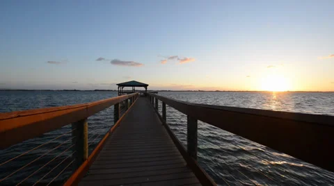 Sunrise Over Indian River Stock Footage 38958635
