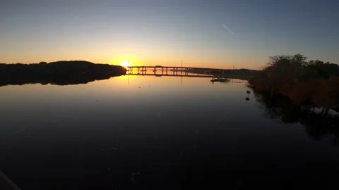 Sunrise over interstate 4 Central Florida Stock Footage 144434051