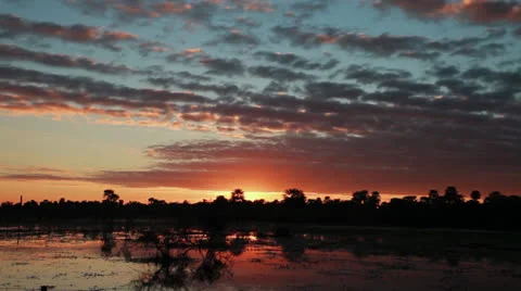 Sunrise over the lagoon Stock-Footage 24410777