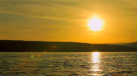 Sunrise over the lake Video stock 854110
