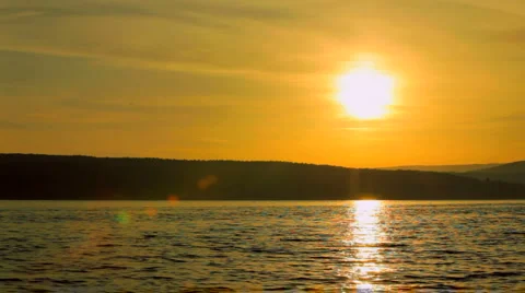 Sunrise over the lake Video stock 1392967