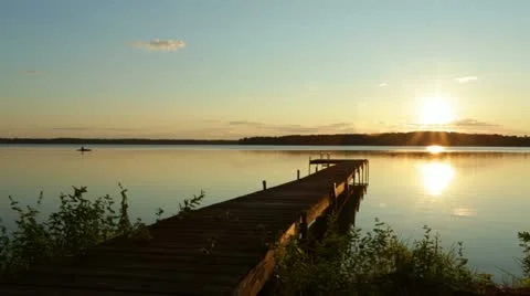 Sunrise Over Lake Stock Footage 22795181