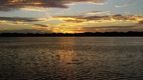 Sunrise over lake Stock Footage 75241575