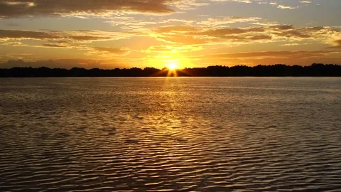 Sunrise over lake Stock Footage 75241613